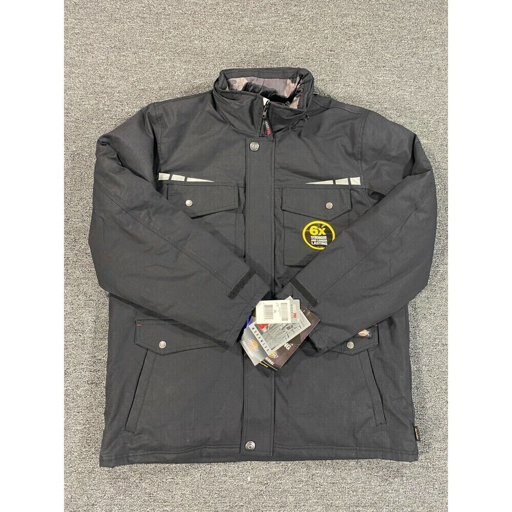 Dickies Pro Field Coat Jacket Men XL Cordura 3M Hood Military Grade JJ005BK